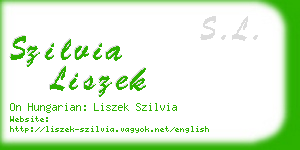 szilvia liszek business card